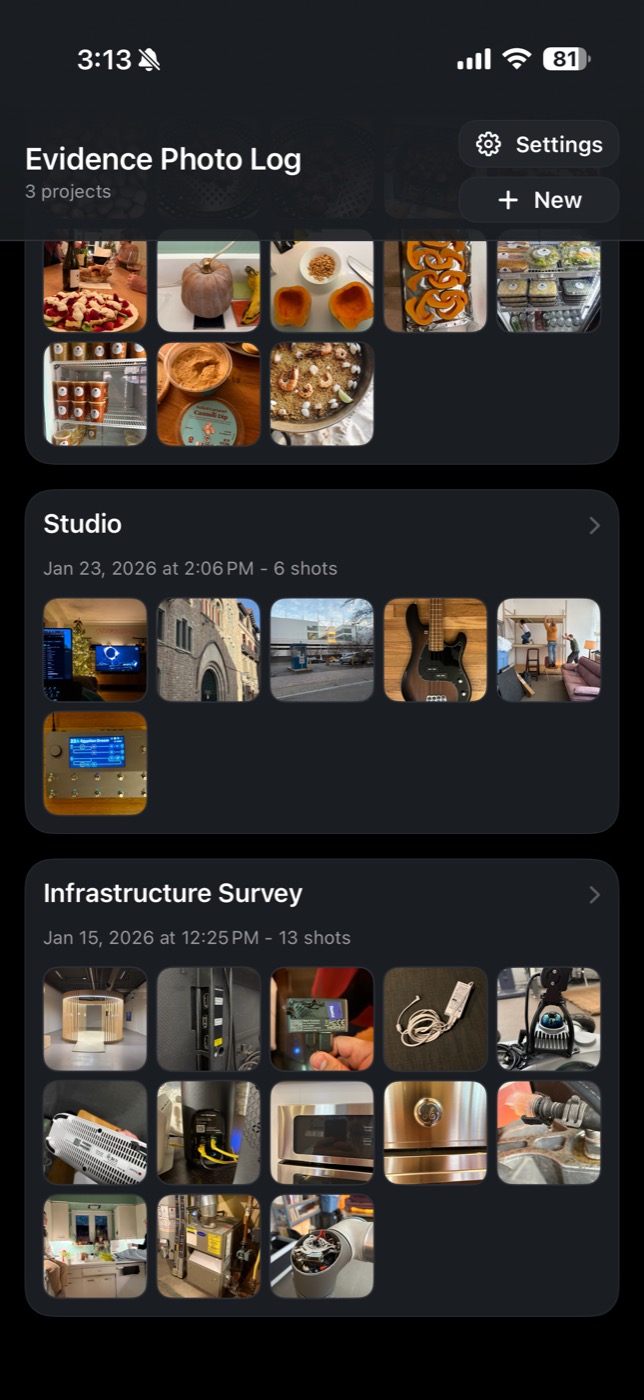 Capture interface screenshot